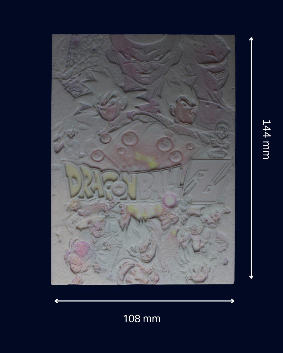 Illuminated CMYK Lithophane Display Card Only