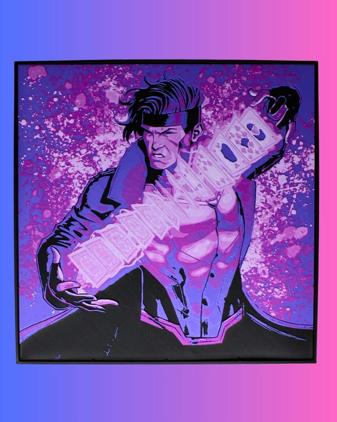 Gambit (X-Men) Inspired Hueforge Wall Art