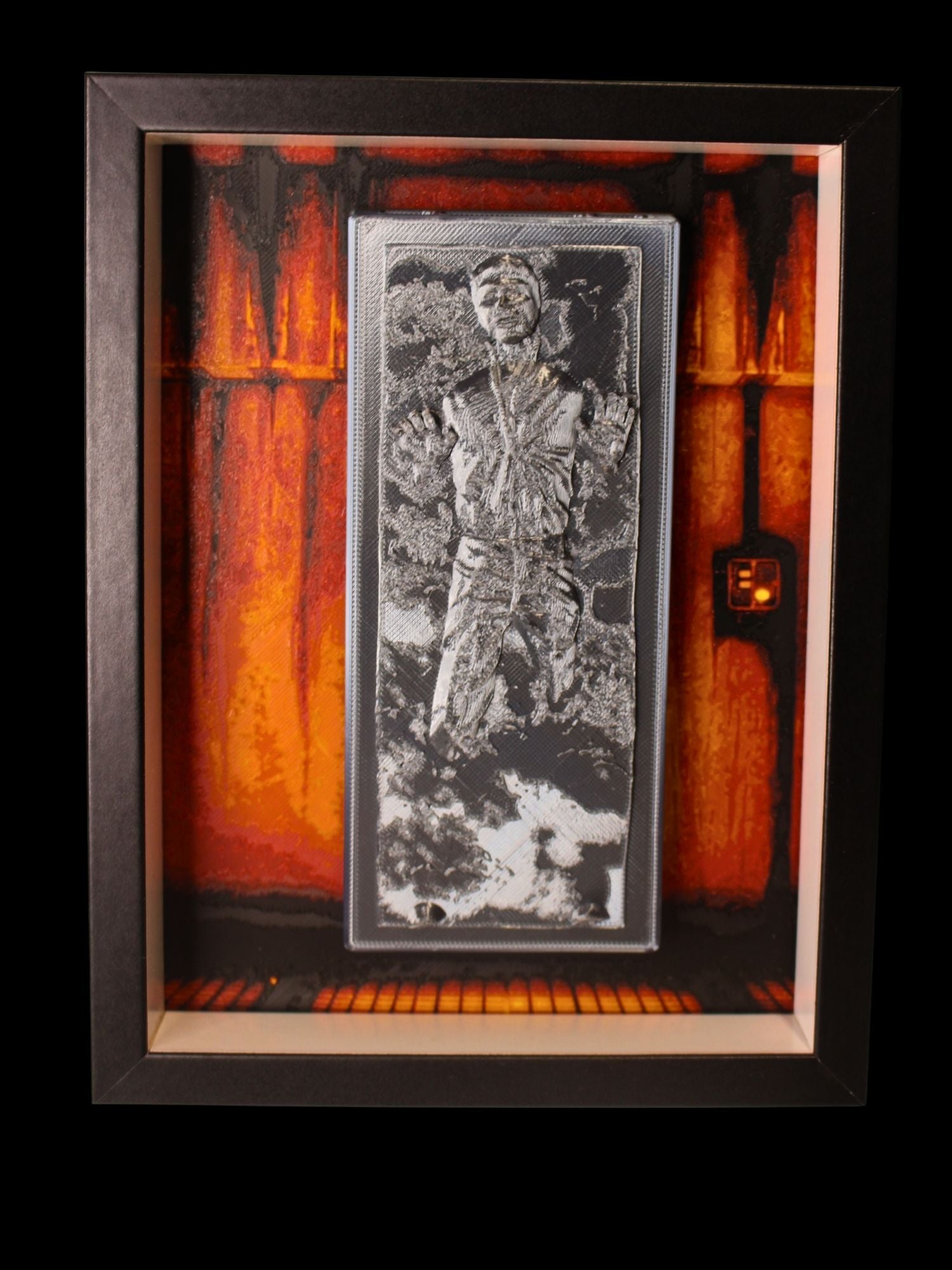 Han Solo Frozen in Carbonite – DepthForge™ 3D Shadow Box Display