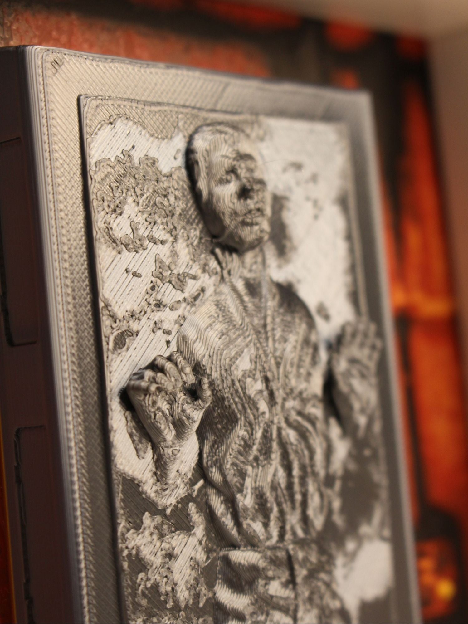 Han Solo Frozen in Carbonite – DepthForge™ 3D Shadow Box Display