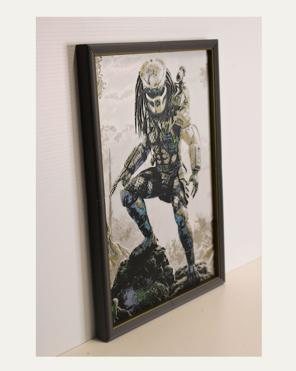 Predator MultiForge Wall Art | 2 Panel Edition | Grey & Gold Frame | 240 x 360mm