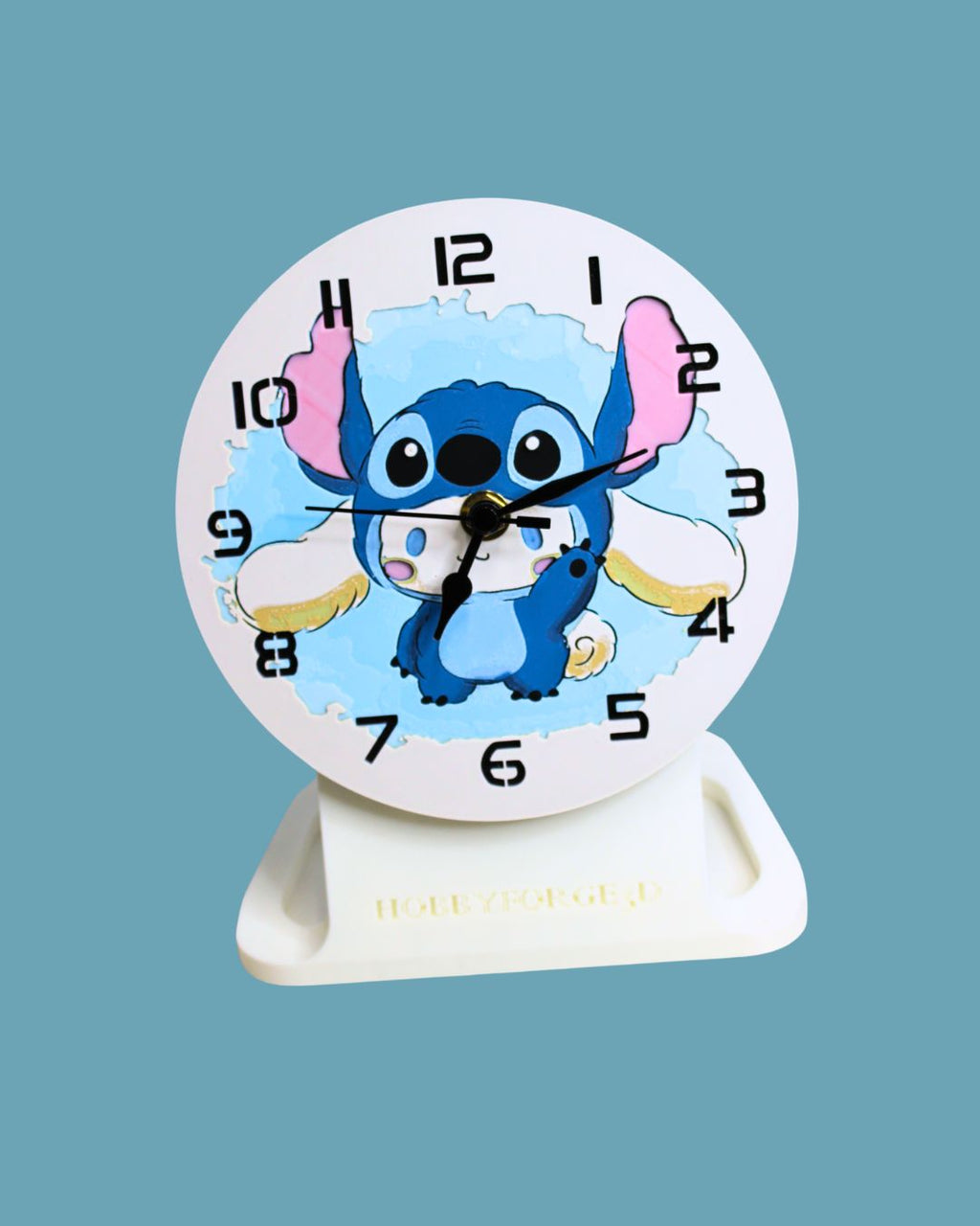 Cinnamoroll Stitch 3D Printed Clock - Cute Character Mashup