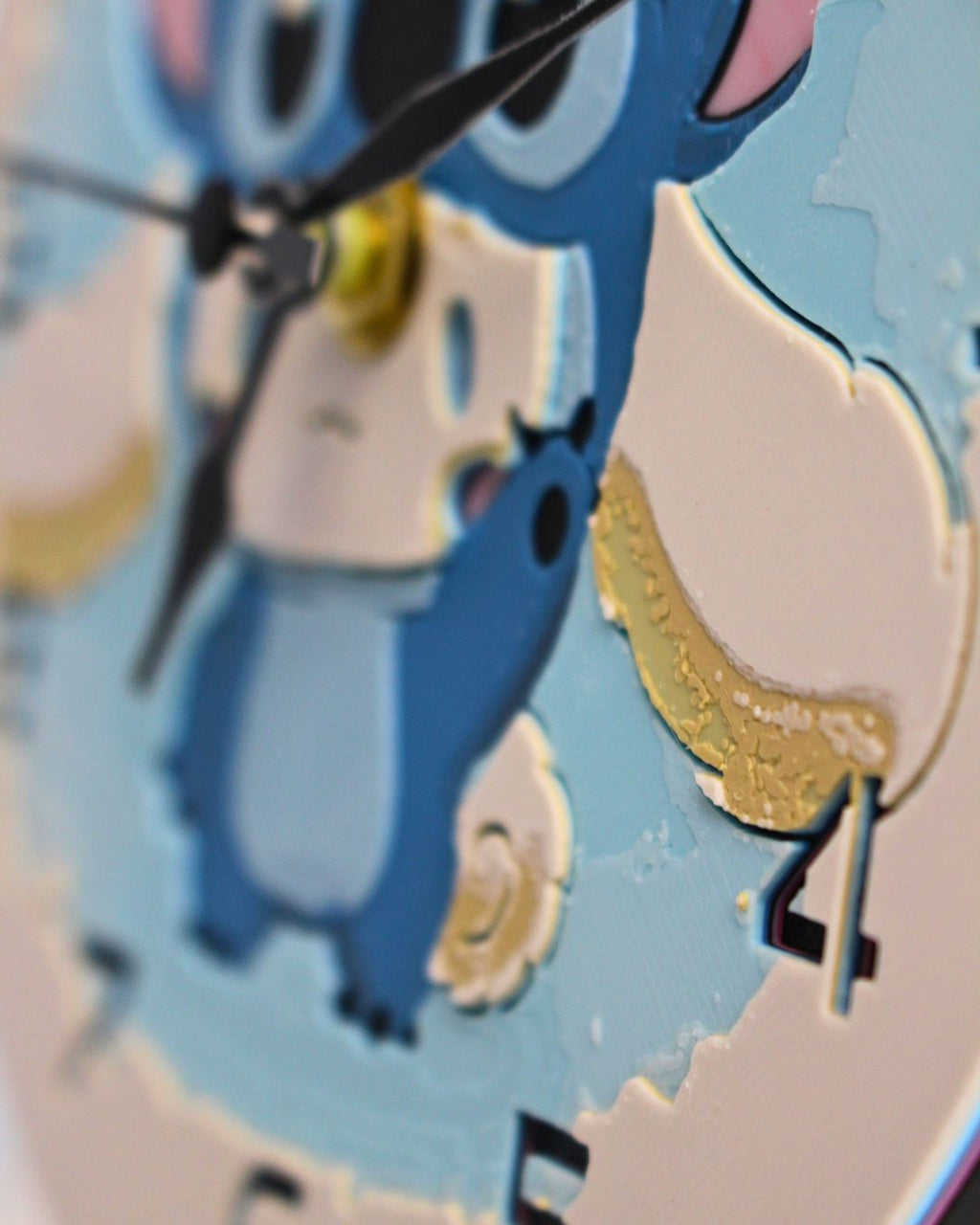 Cinnamoroll Stitch 3D Printed Clock - Cute Character Mashup