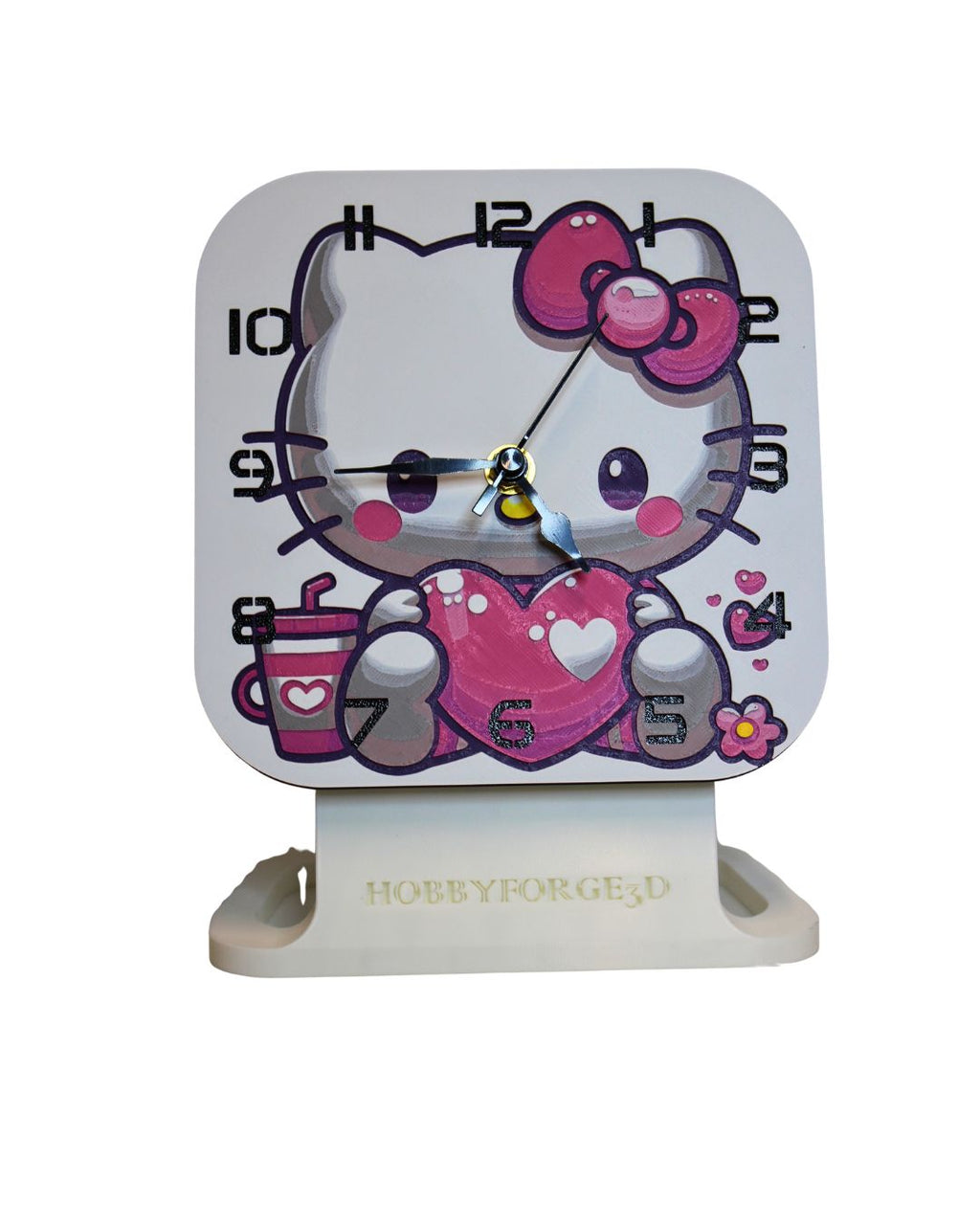 Hello Kitty Square Clock | 3D Printed Kids Clock