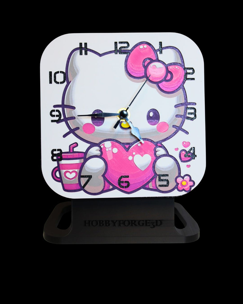 Hello Kitty Square Clock | 3D Printed Kids Clock