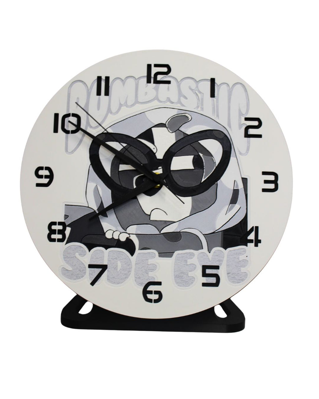 Bluey “Muffin” Bombastic Side Eye Square Clock | 3D Printed Kids Clock