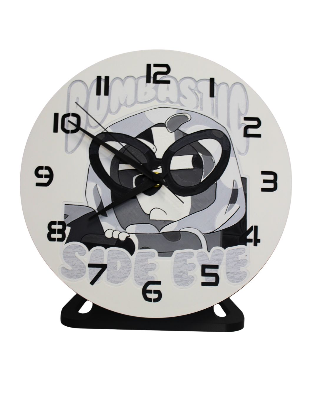 Bluey “Muffin” Bombastic Side Eye Square Clock | 3D Printed Kids Clock