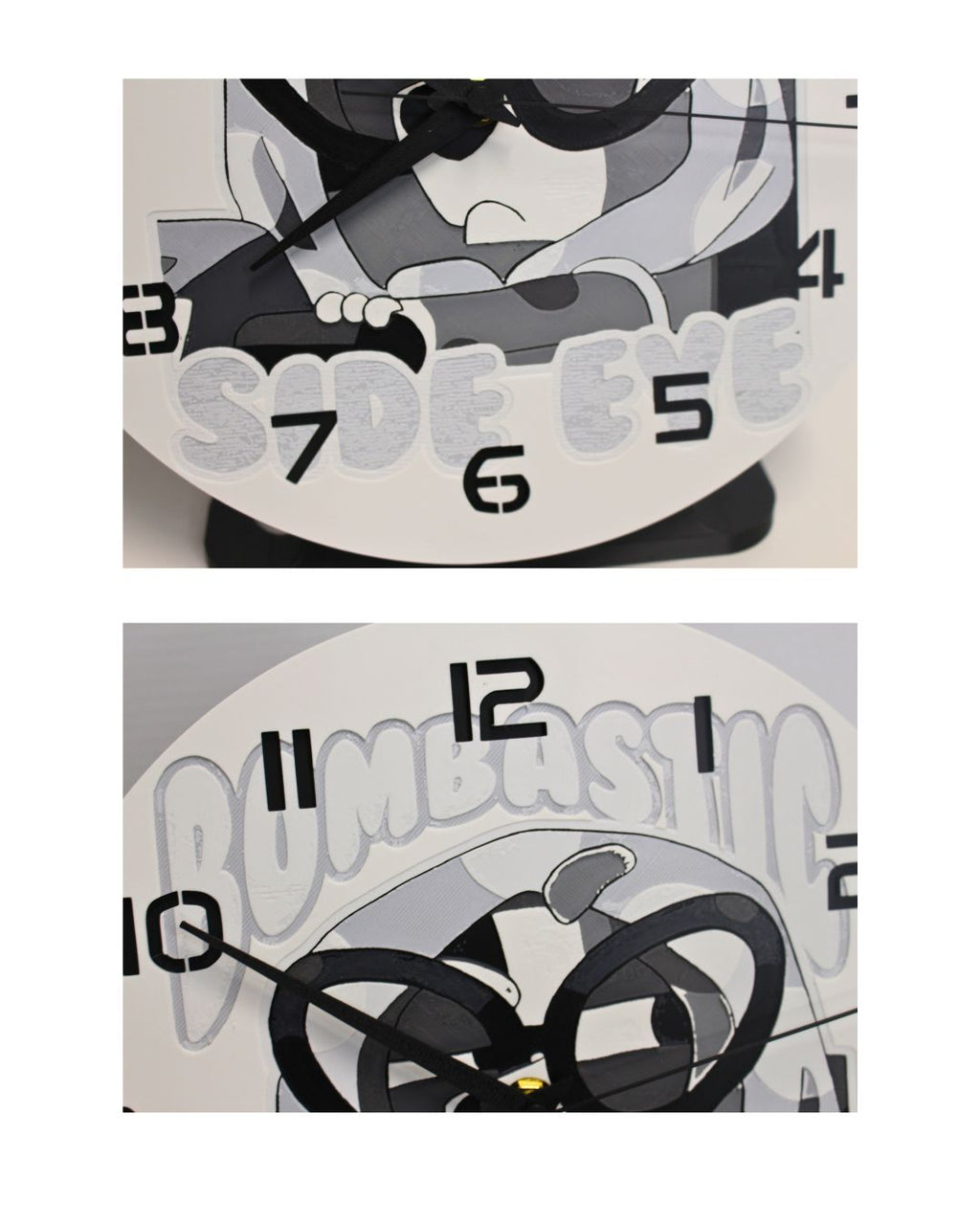 Bluey “Muffin” Bombastic Side Eye Square Clock | 3D Printed Kids Clock