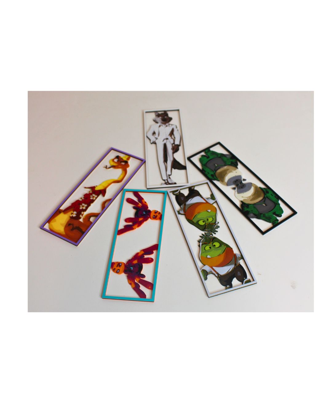 "Bad Guys" Inspired 3D Printed Bookmarks - Transparent Background