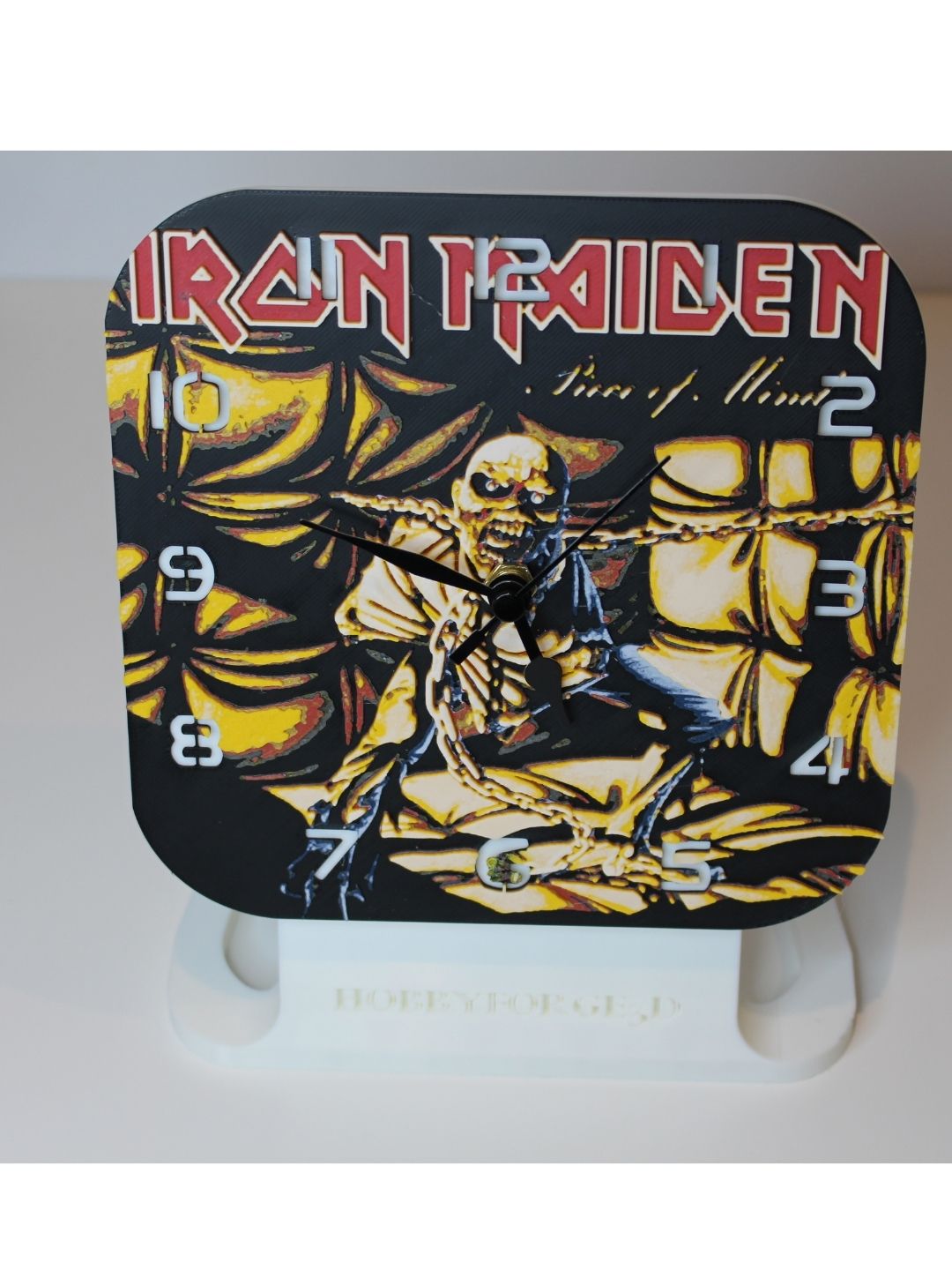 Iron Maiden “Piece of Mind” – 3D Printed Clock (Multiple Sizes Available)