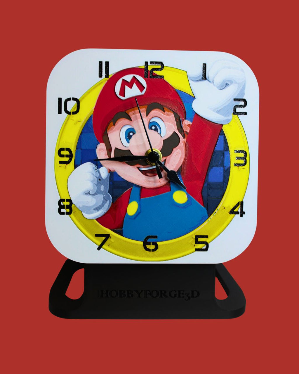 Super Mario Bros - Mario Square Clock | 3D Printed Kids Clock