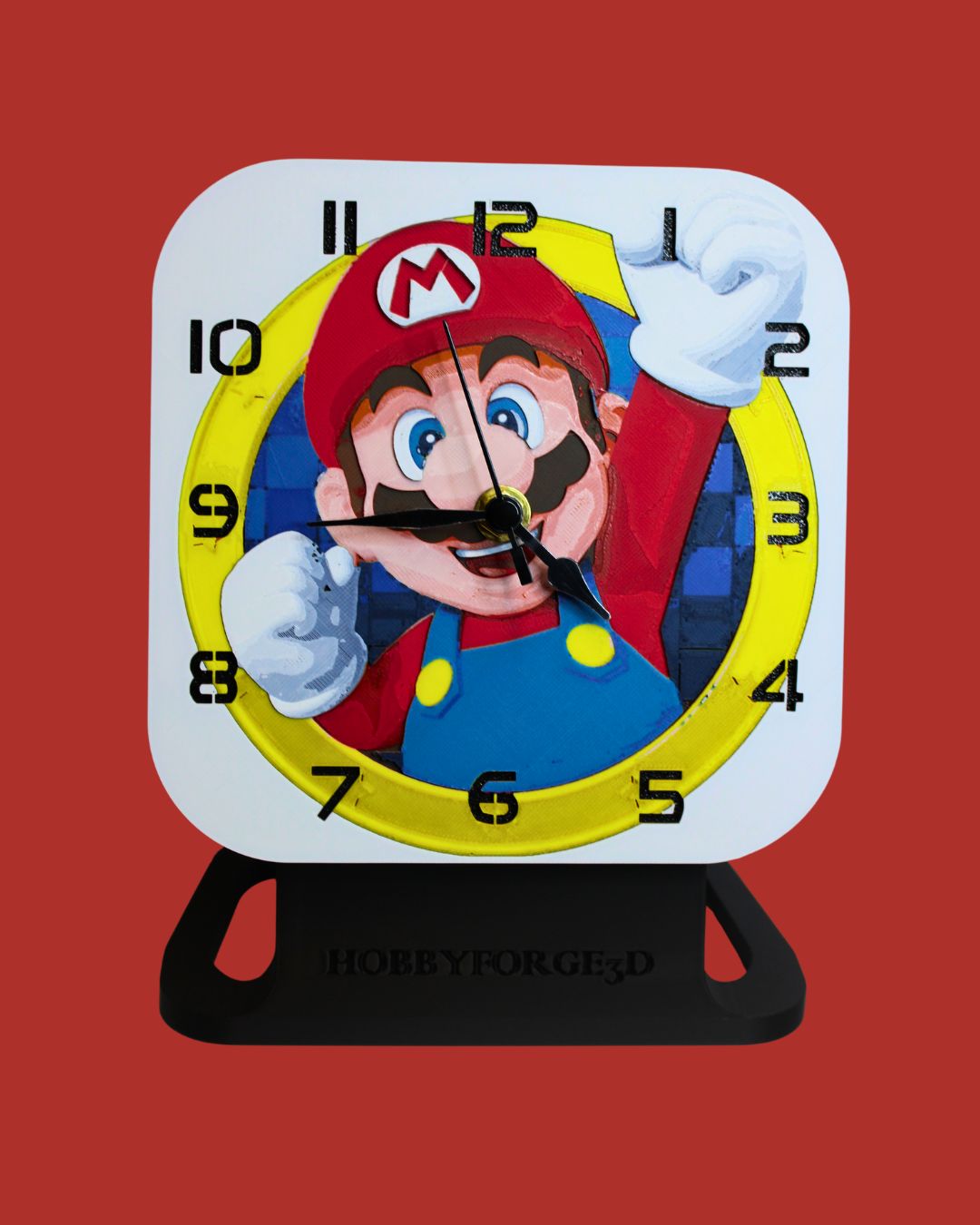 Super Mario Bros - Mario Square Clock | 3D Printed Kids Clock