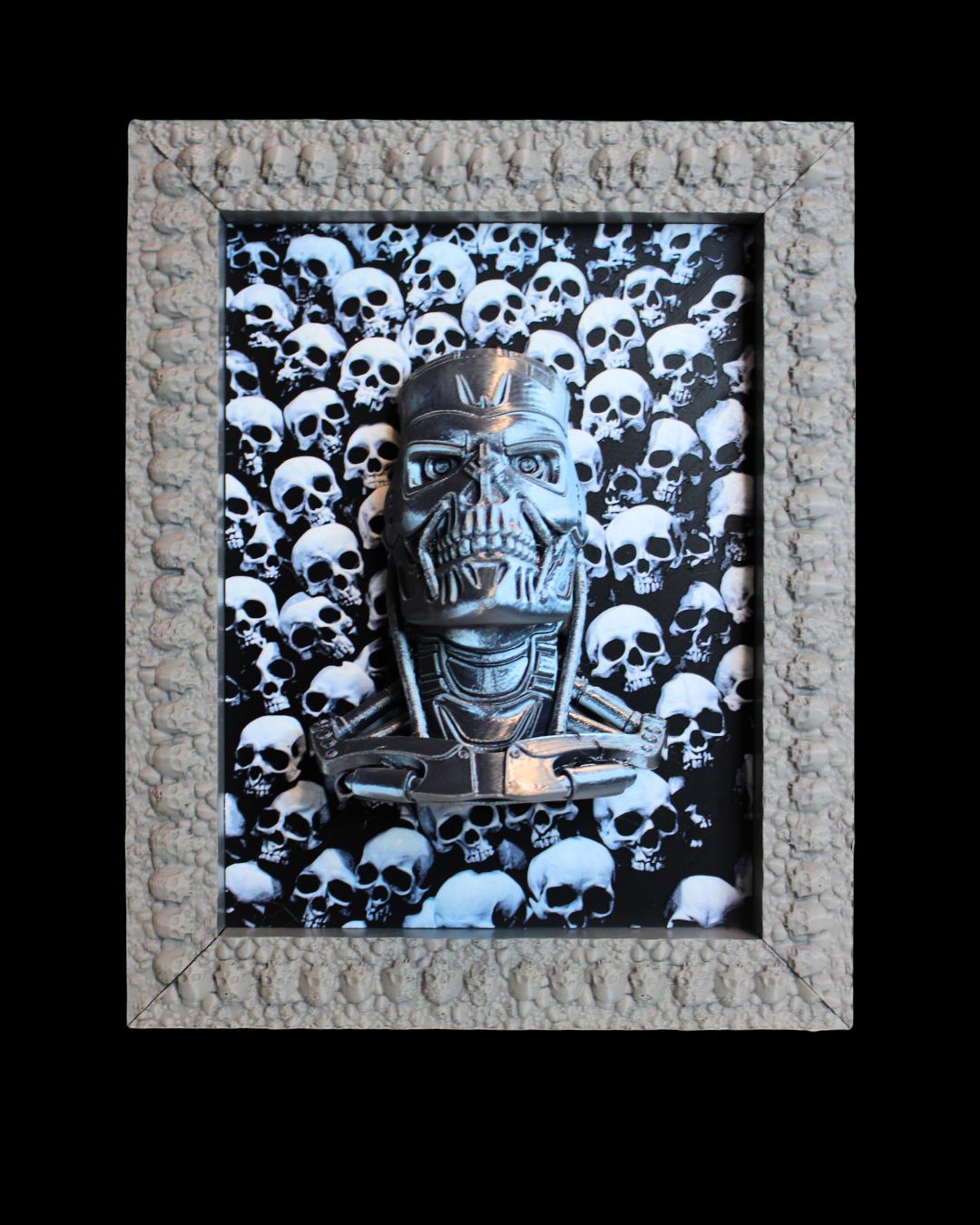 Terminator Inspired – DepthForge™ 3D Skull Shadow Box Display