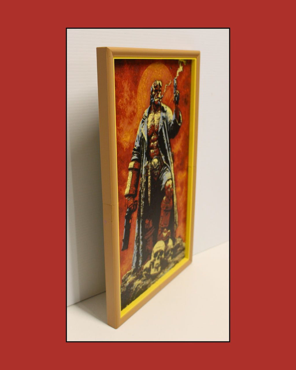 Hellboy Inspired Multiforge HueForge Wall Art – Two Panel Edition
