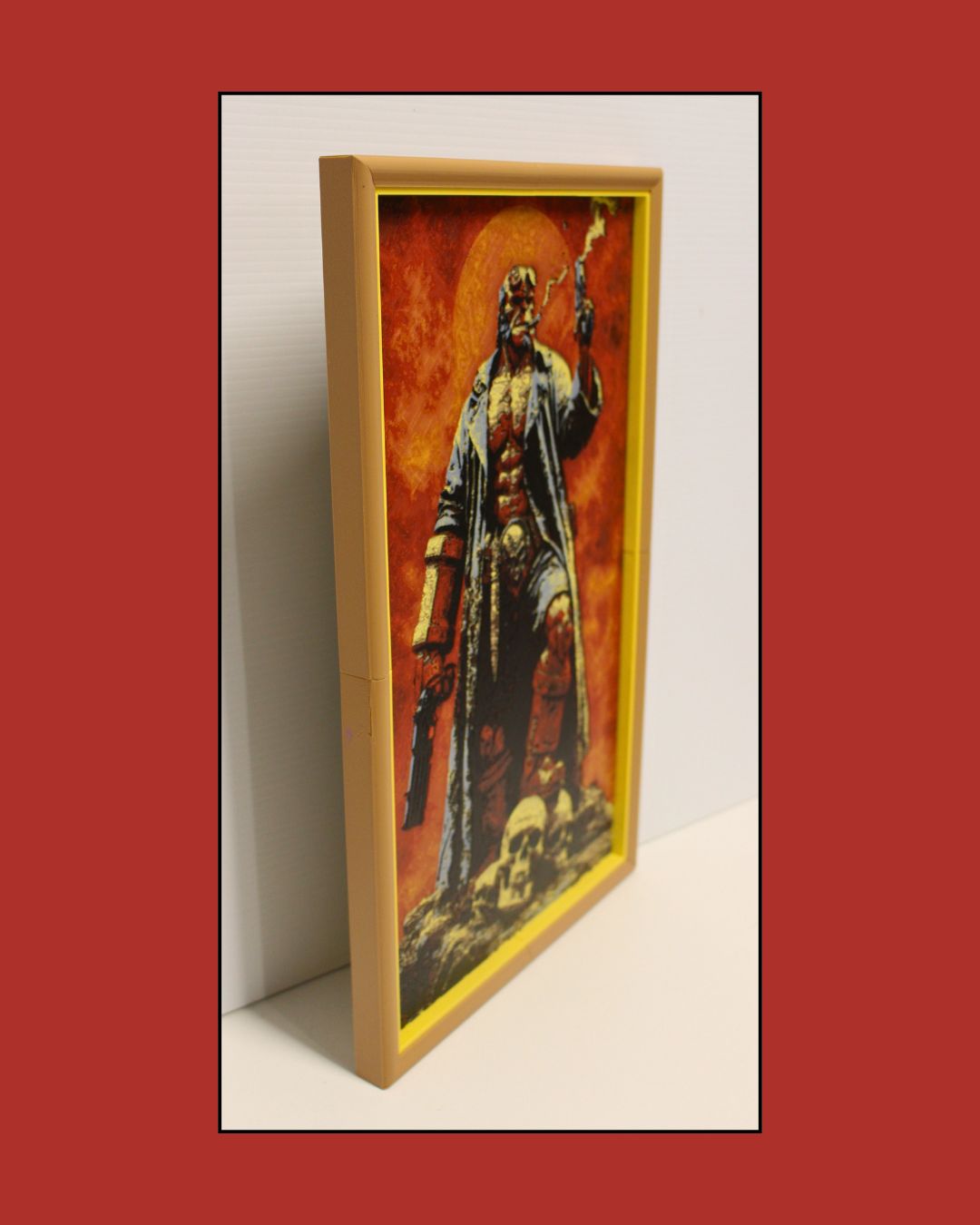 Hellboy Inspired Multiforge HueForge Wall Art – Two Panel Edition