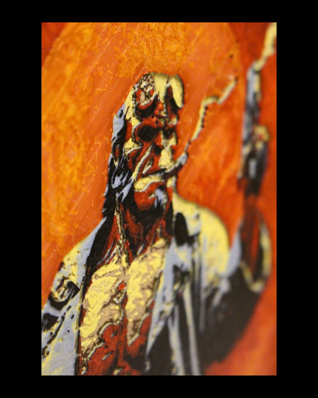 Hellboy Inspired Multiforge HueForge Wall Art – Two Panel Edition