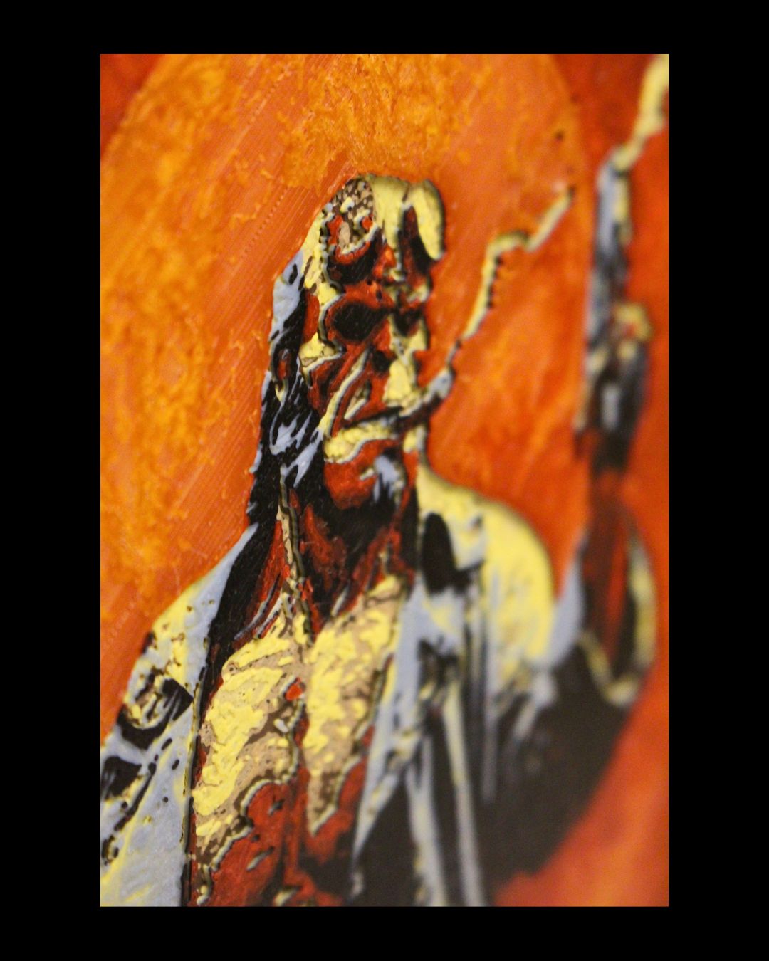 Hellboy Inspired Multiforge HueForge Wall Art – Two Panel Edition