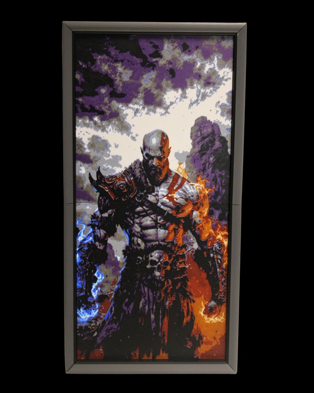 Kratos God of War Inspired Multiforge HueForge Wall Art – Two Panel Edition