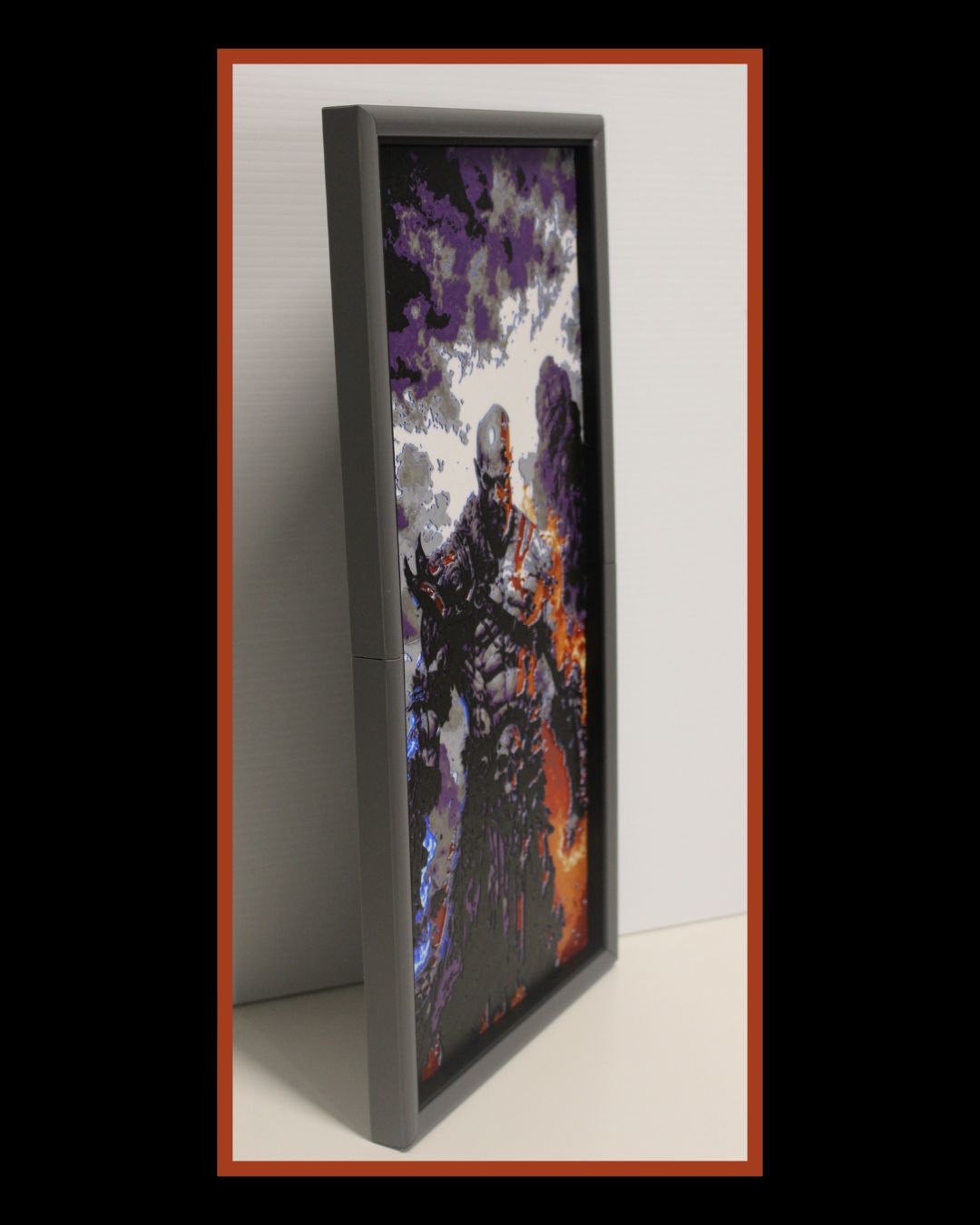 Kratos God of War Inspired Multiforge HueForge Wall Art – Two Panel Edition