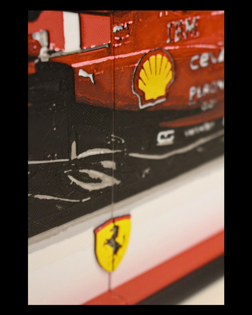 Ferrari F1 Multiforge Wall Art – Two Panel HueForge Display