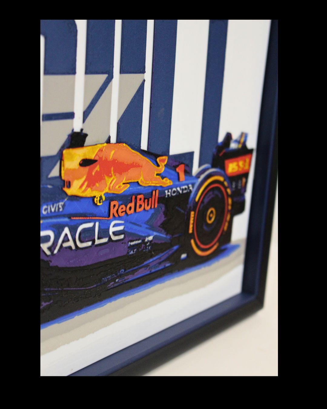 RedBull F1 Multiforge Wall Art – Two Panel HueForge Display