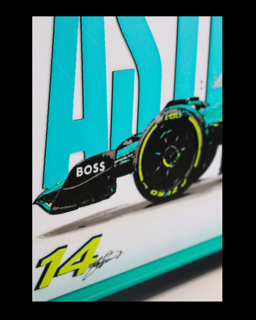 Aston Martin F1 Multiforge Wall Art – Two Panel HueForge Display