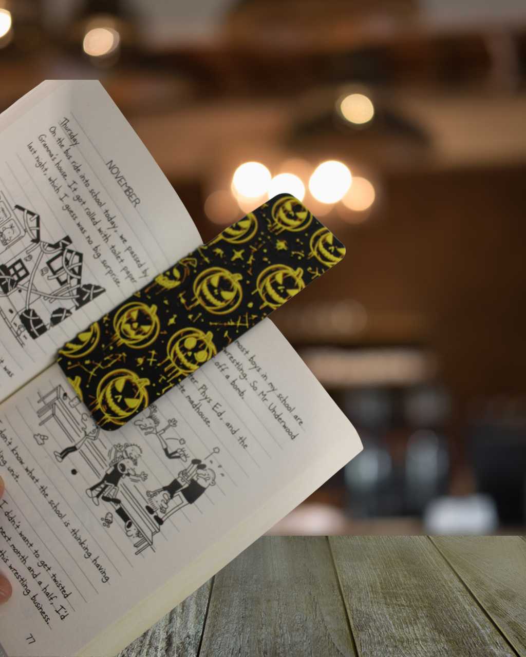 Halloween Pumpkin Bookmark | Spooky 3D Printed Bookmark for Kids
