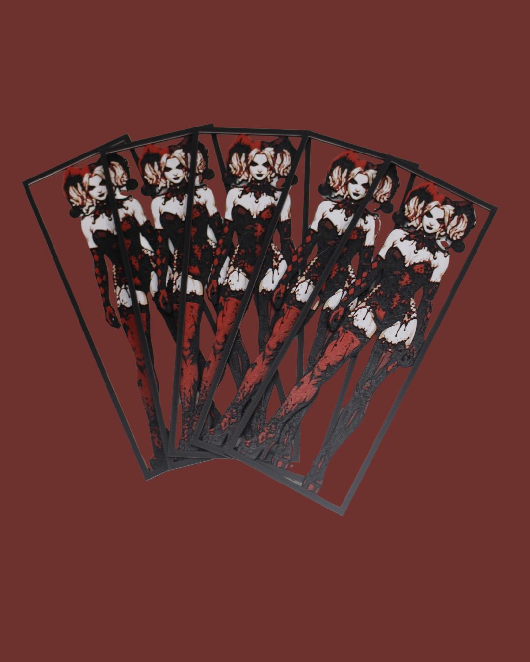 Harley Quinn Halloween Bookmark | 3D Printed DC Character Bookmark