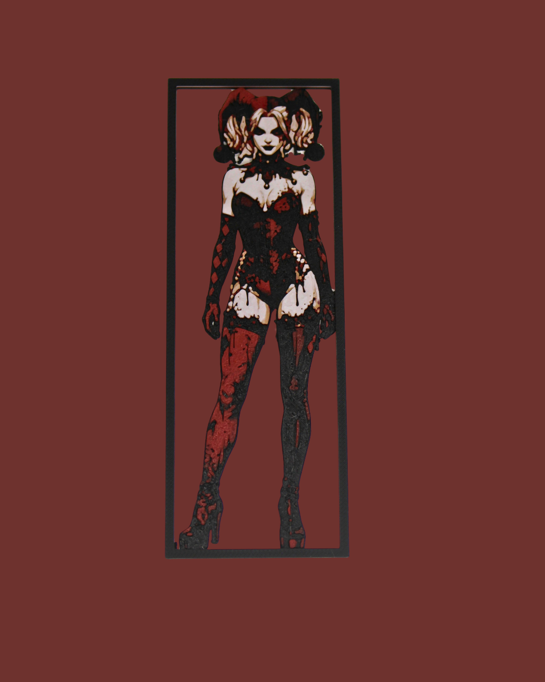 Harley Quinn Halloween Bookmark | 3D Printed DC Character Bookmark