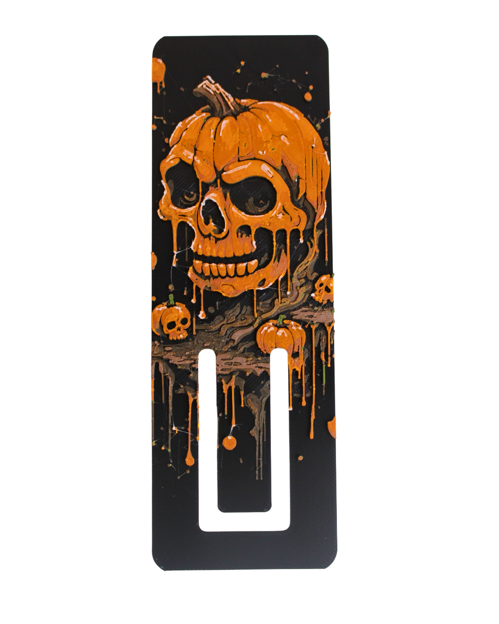 Halloween Skull Bookmark | 3D Printed Pumpkin Skull Bookmark