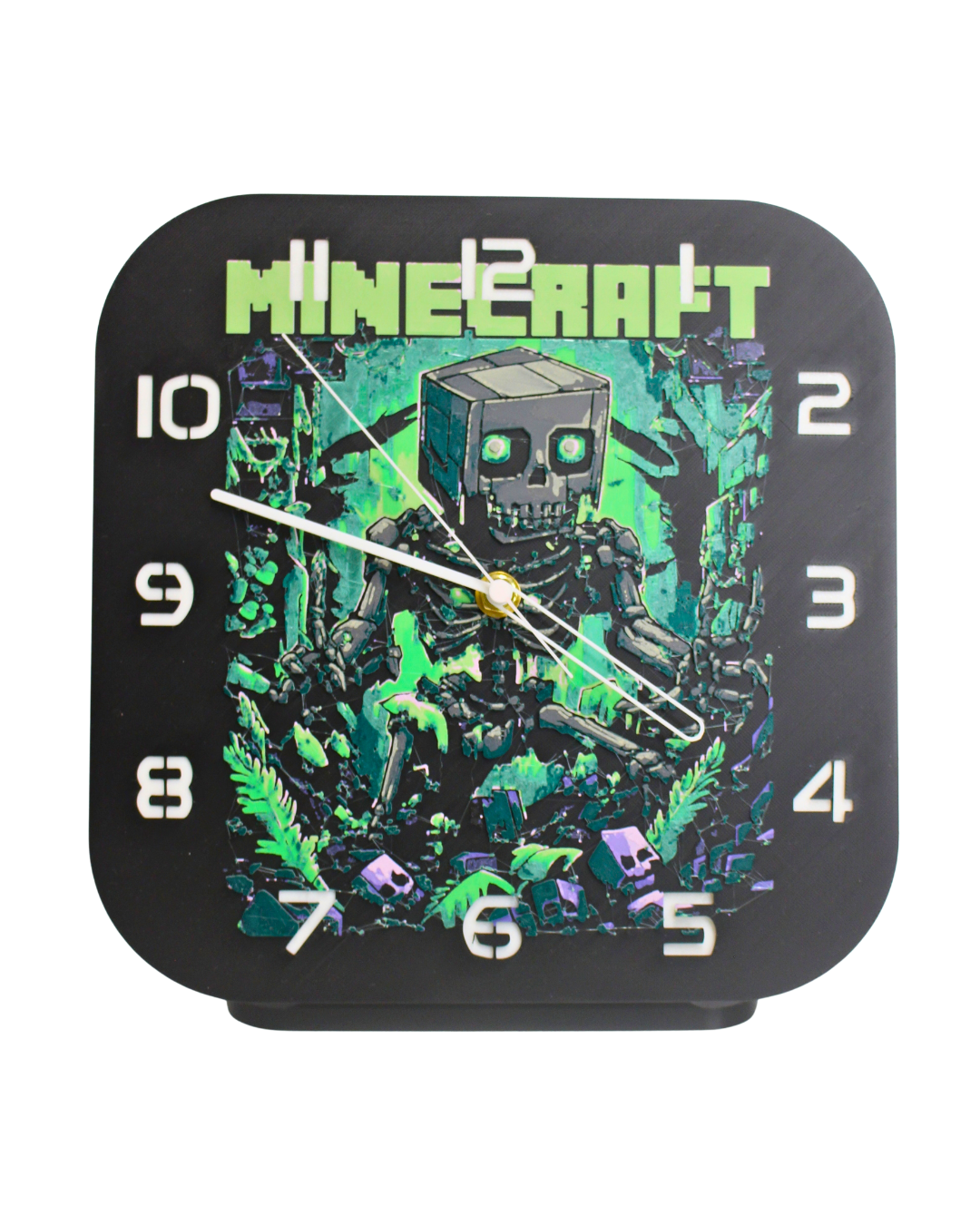 Minecraft Skeleton Halloween Clock | 3D Printed Kids' Wall Clock ...