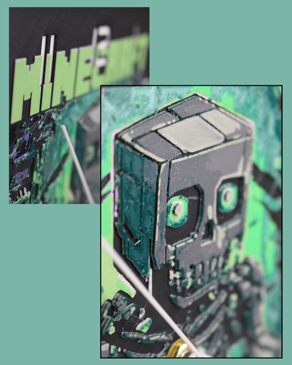 Minecraft Skeleton Halloween Clock | 3D Printed Kids' Wall Clock ...