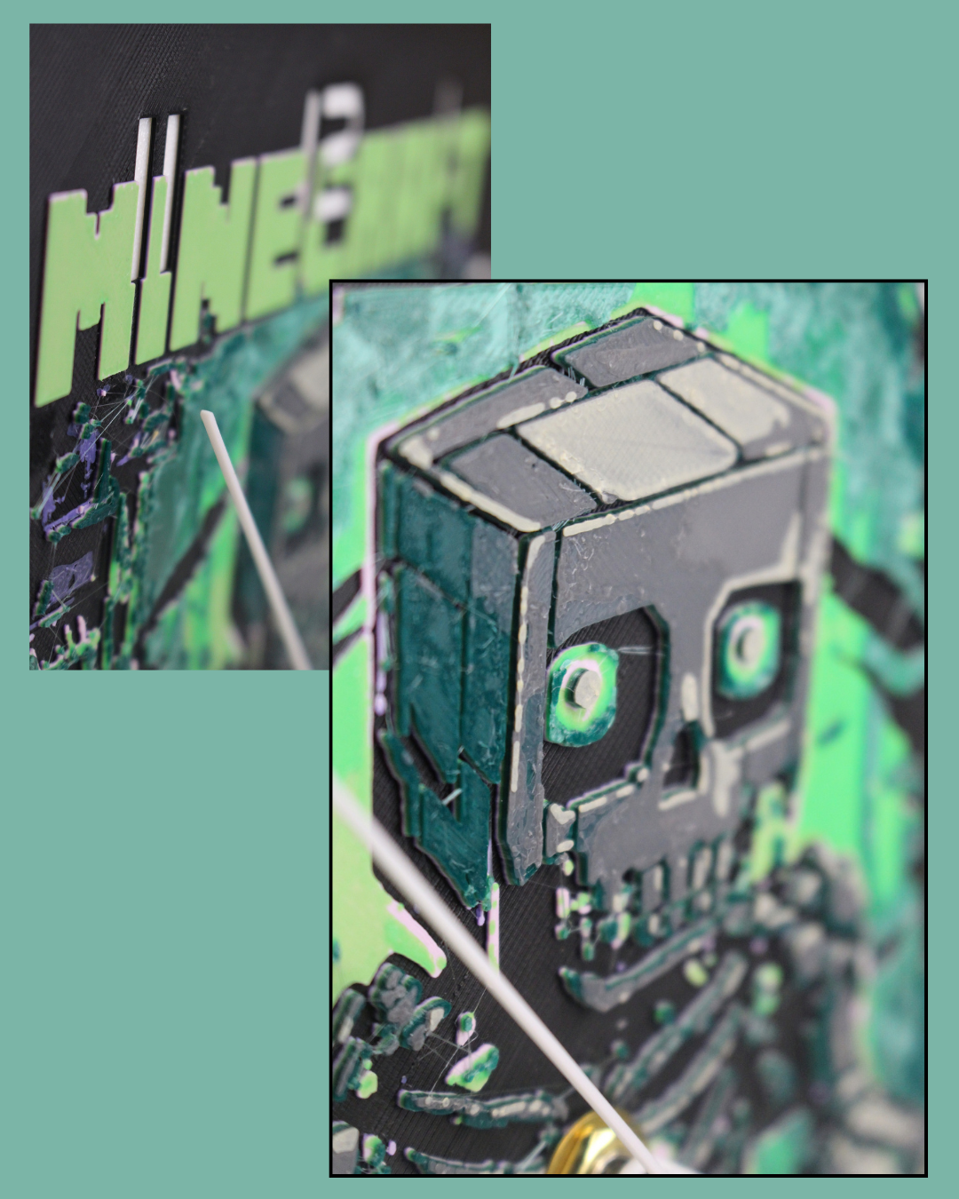 Minecraft Skeleton Halloween Clock | 3D Printed Kids' Wall Clock