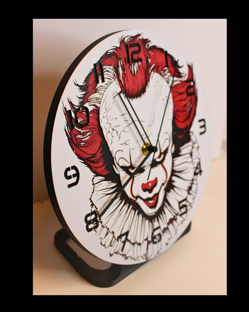 Pennywise Horror Clock | 3D Printed IT Movie Wall Clock