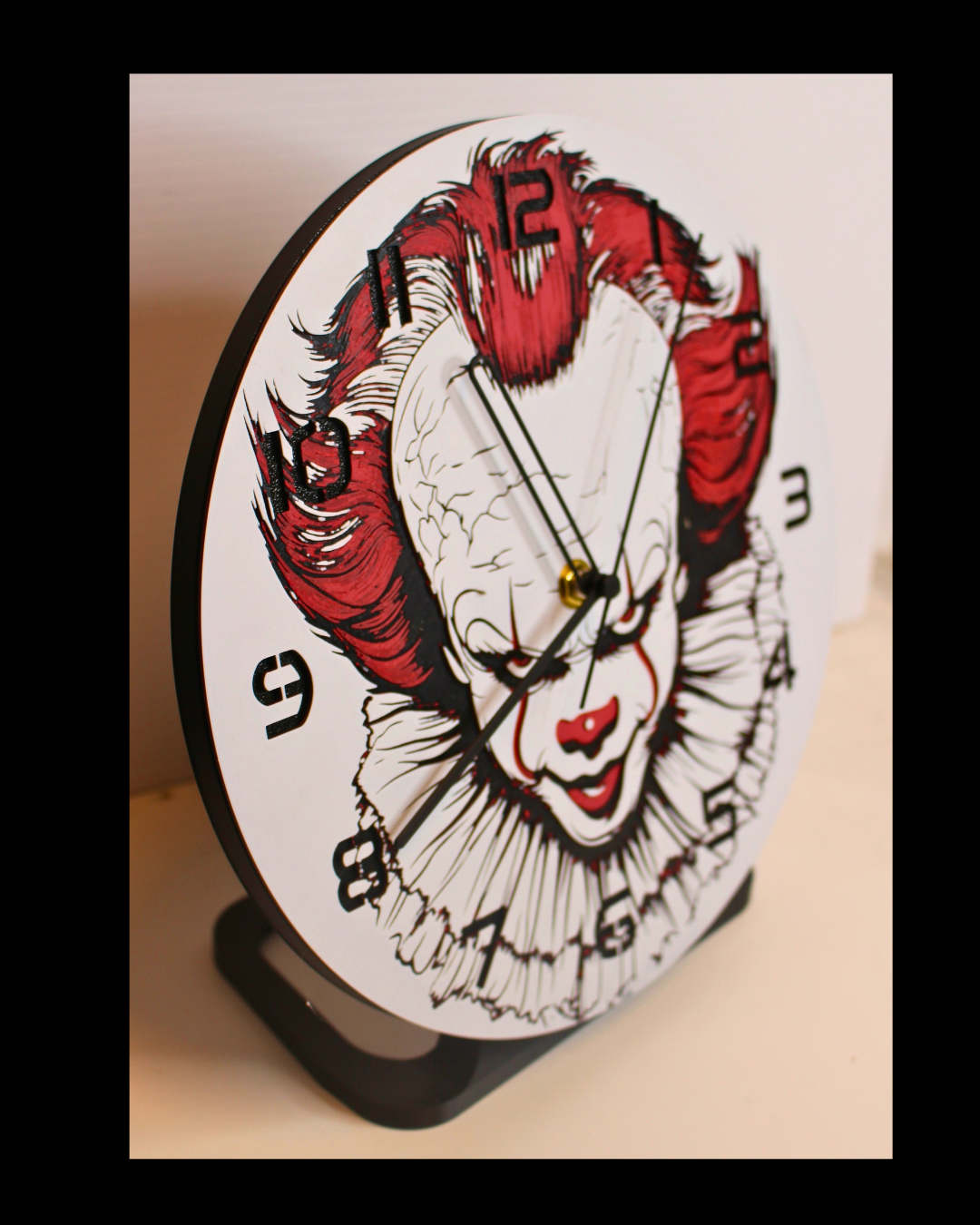 Pennywise Horror Clock | 3D Printed IT Movie Wall Clock