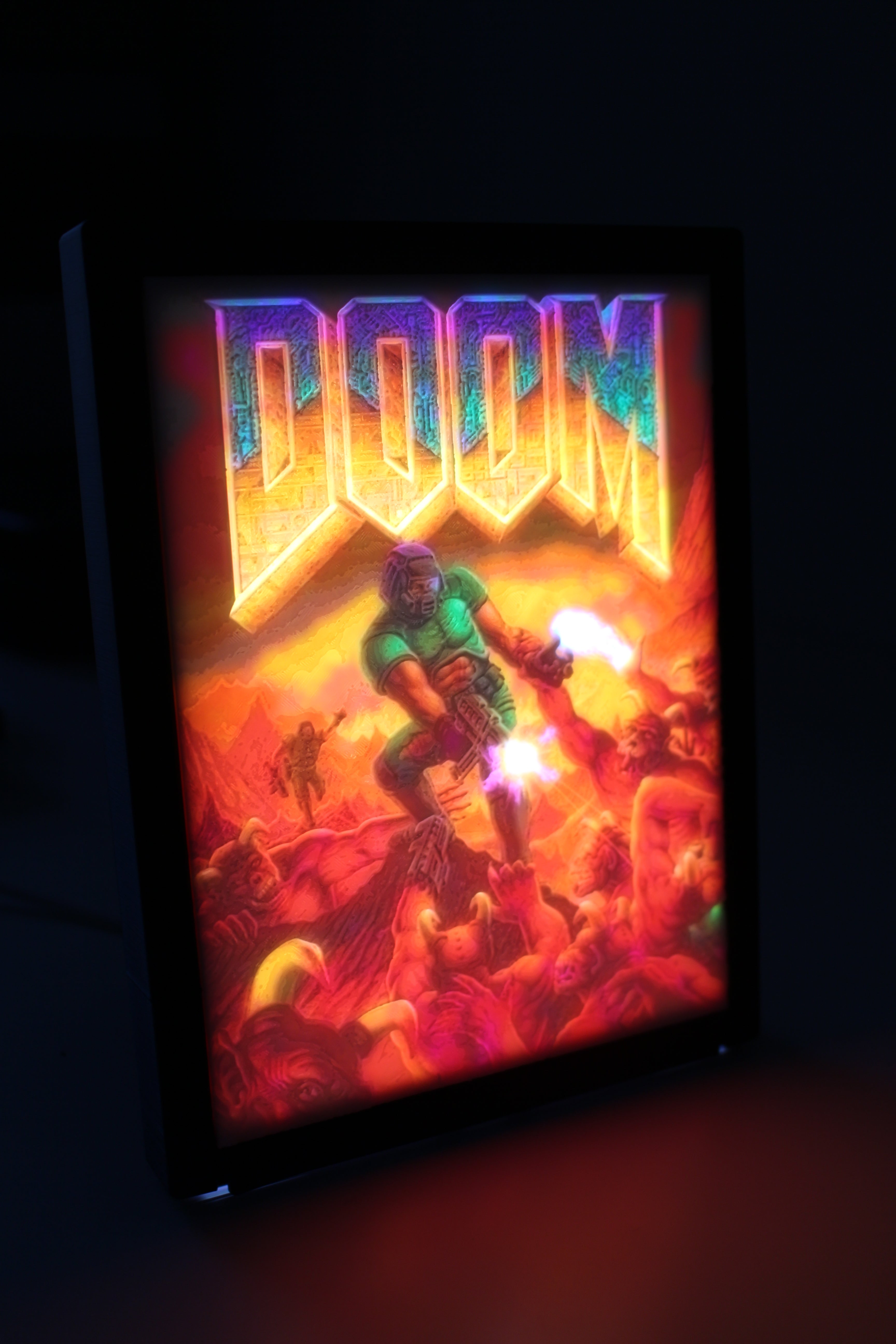 Illuminated CMYK Lithophane Display Card Only