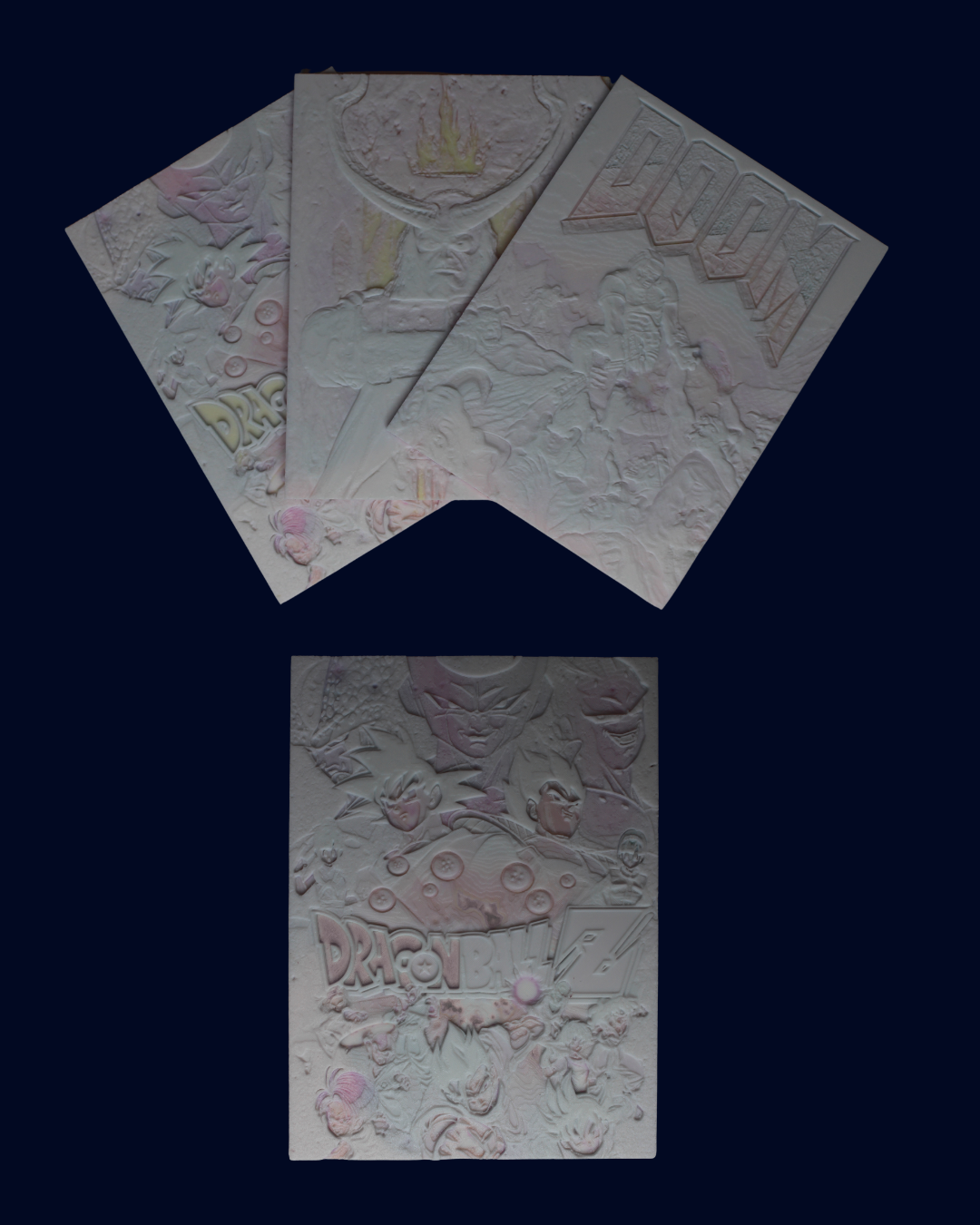 Illuminated CMYK Lithophane Display Card Only