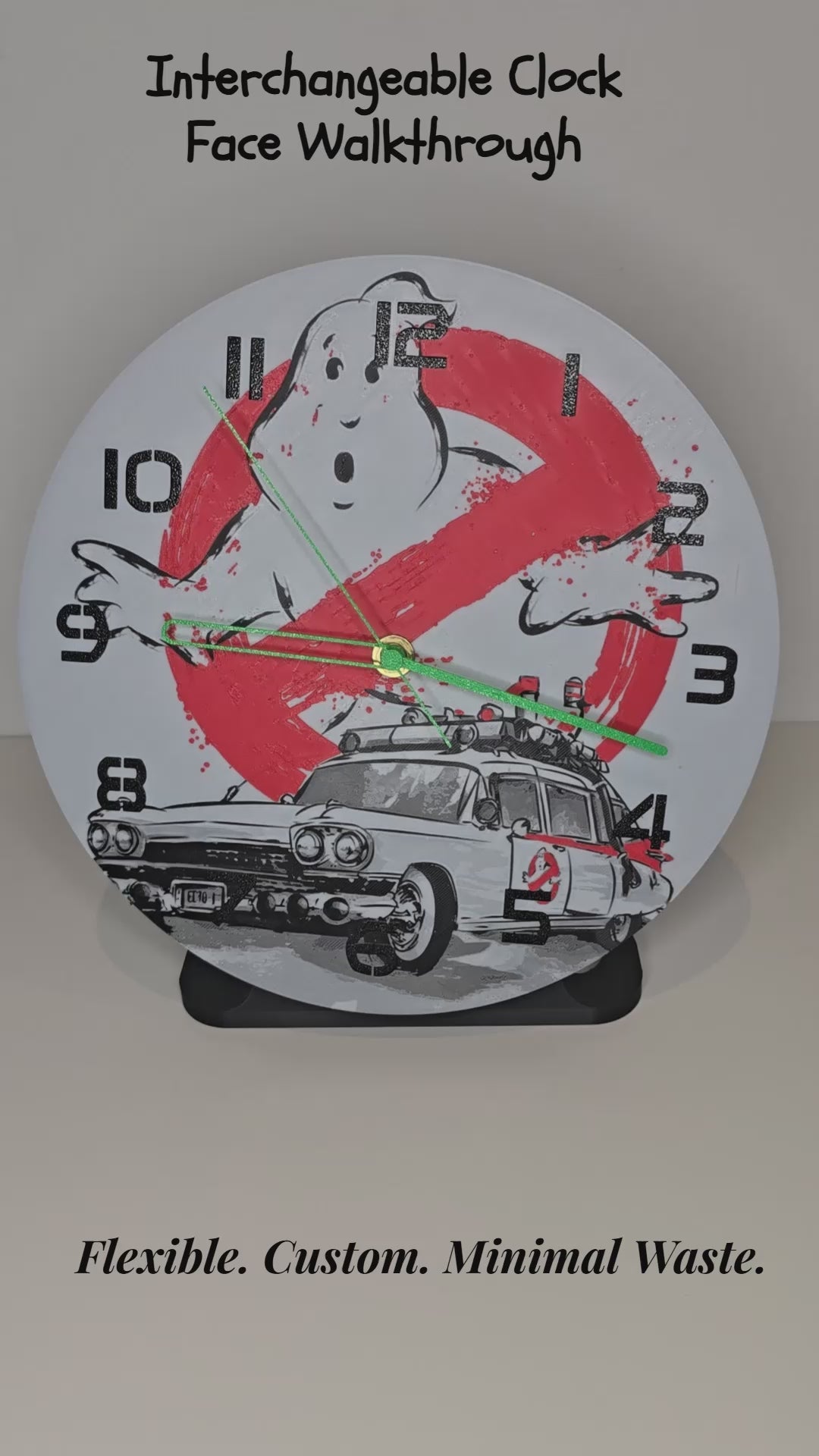 Interchangeable 3D Printed Clock Face (Face Only)